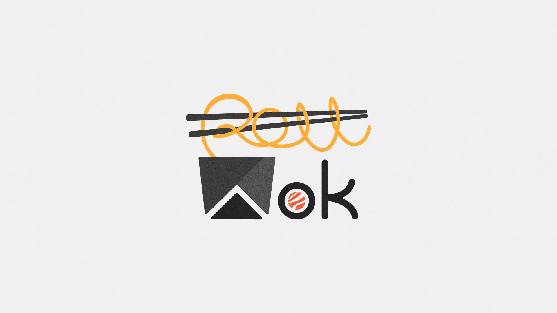 Разработка логотипа суши-бара «Roll Wok Club» в Малгобеке